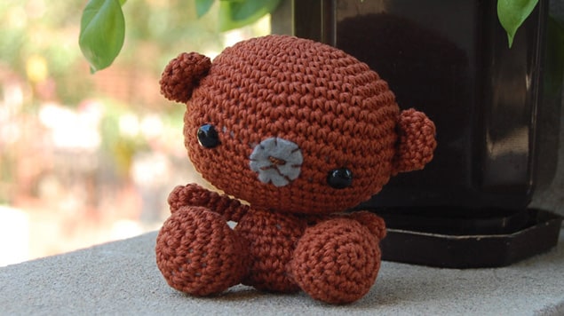 Amigurumi bear test for Zoomigurumi