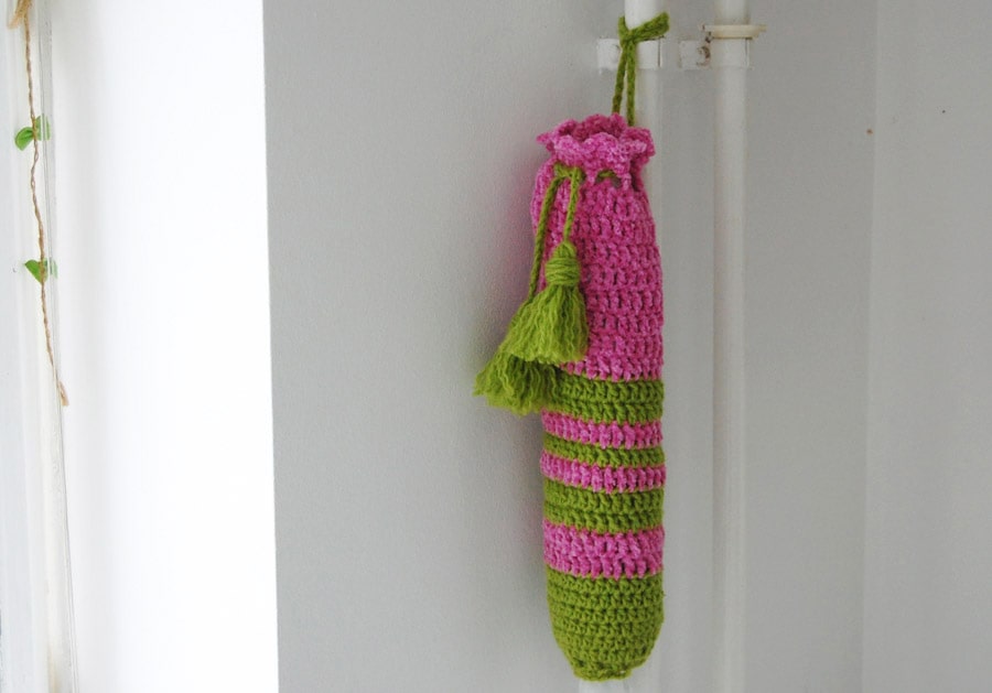 Crochet Grocery Bag Holder - Crochet Design Idea