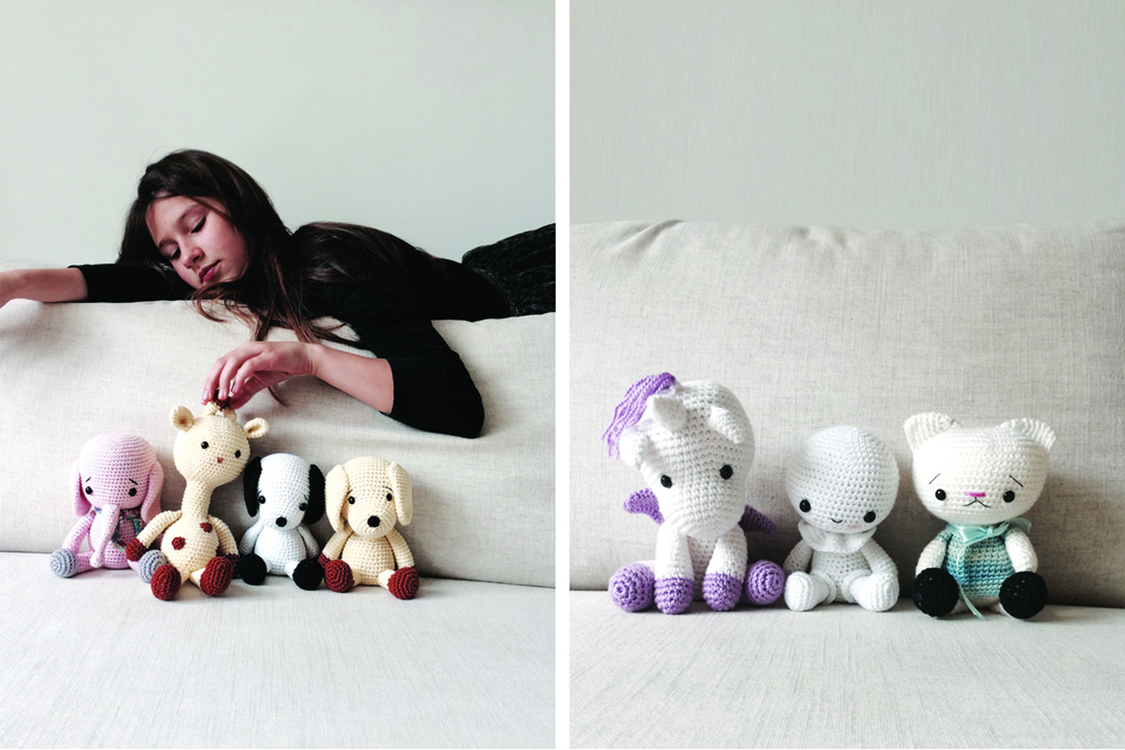 Cute toys made with my amigurumi crochet patterns