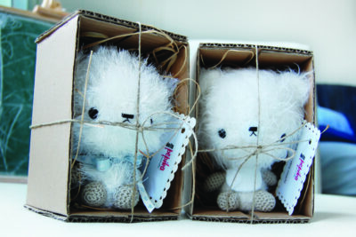 Crochet bears made with fluffy yarn, custom order