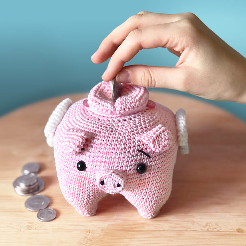 Crochet Piggy Pattern - Grace the Piggy Bank - Pepika Crochet Patterns