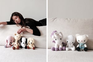 Cute toys made with my amigurumi crochet patterns